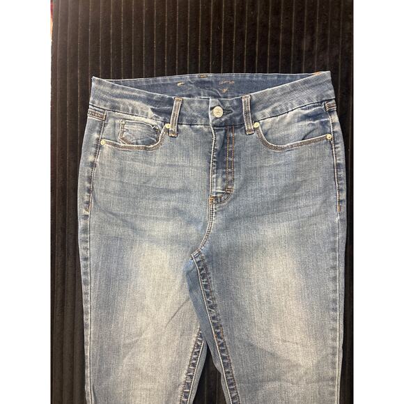 Seven7 Medium Wash Tummyless High Rise Skinny Jeans – Size 12 Stretchy - Picture 3 of 3